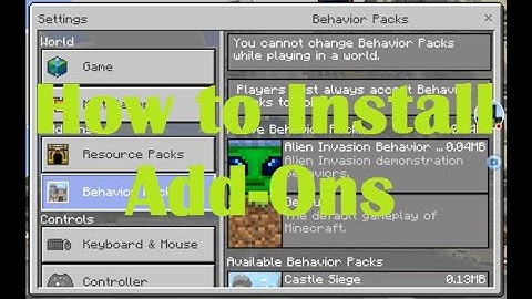 Minecraft PE - How to Install Add-Ons (NO ROOT!)