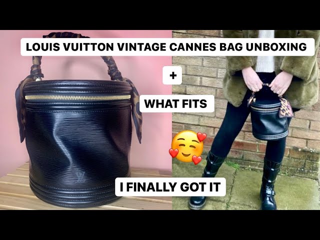 Louis Vuitton vintage preloved Cannes bag unboxing and what fits