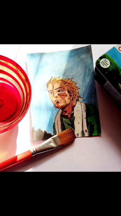 Thorfinn🥀♥️  | Vinland Saga Fanart🤑 | Watercolor Painting Process 🤗 #shorts #thorfinn #drawing