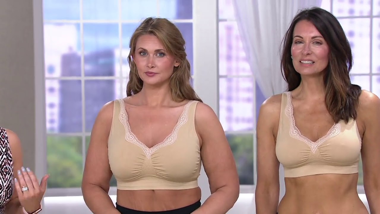 Breezies Lace Seamless Lounge Bra on QVC 