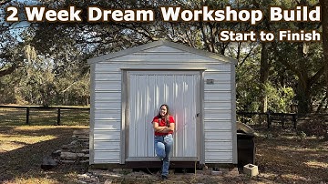 Turning my Messy Shed into the Workshop of my Dreams in 2 Weeks / Budget Workshop Transformation