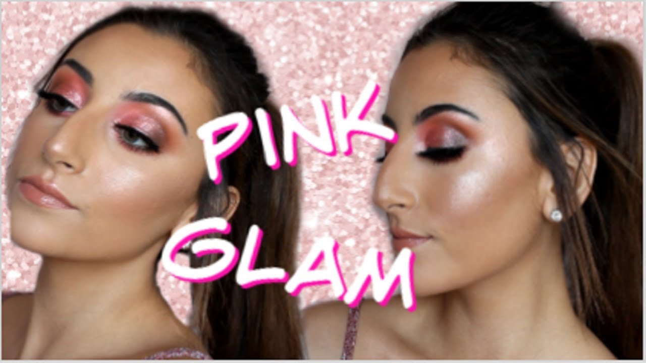 Pink Glitter Glam Makeup Tutorial - YouTube