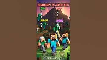 Minecraft Villager Quiz ✨️😎 #minecraft #Villager #quiz #fun #time #funtime #quiztime