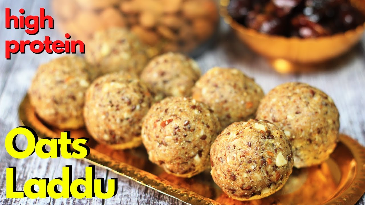 Healthy Oats Laddu Recipe - No Oil/No Ghee/No Sugar - How To Make Oats Ladoo With Dates & Jaggery | Curry N Cuts