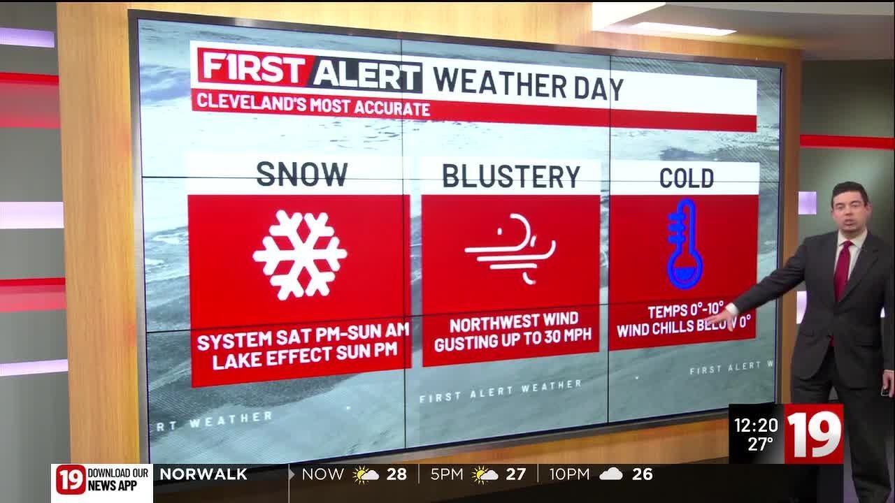 19 First Alert Weather Days This Weekend: Snow, blustery, arctic chill ...