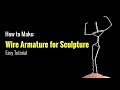 How to Make a Wire Armature for Clay Sculpture - Easy Tutorial | by Clayziness