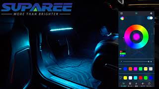 SUPAREE 車用LEDテープ LEDテープライト 12V RGB フルカラー 音に反応 足元灯