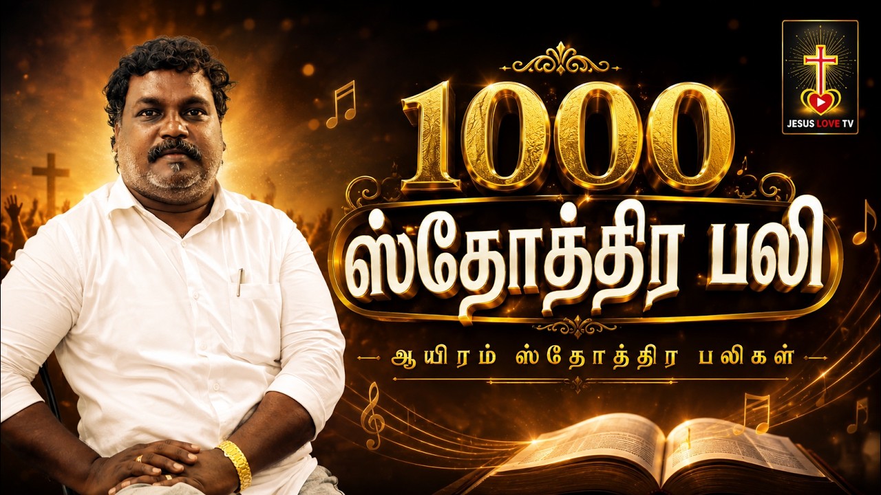 ஆயிரம் ஸ்தோத்திர பலிகள் – பாகம் 1 | 100 ஸ்தோத்திர பலிகள் | Christian Worship | JESUS LOVE TV