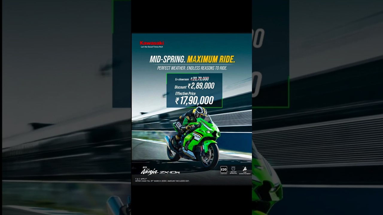 Kawasaki Ninja ZX-10R Huge Discount! 😱 ₹2.89 Lakhs Off! 🔥 - YouTube