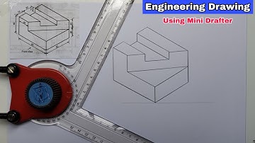 How to draw an Isometric View using Mini Drafter | Engineering Drawing