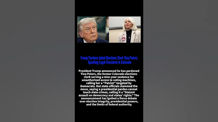 Tina Peters, Trump pardon, Colorado elections, #ElectionIntegrity #StatesRights #VoterFraud