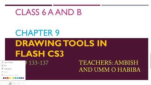 Drawing tools in Flash CS3 Grade 6 Computer