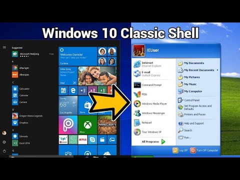 Windows 10 Classic Shell (Windows xp Start Menu) 😎🤩 - YouTube