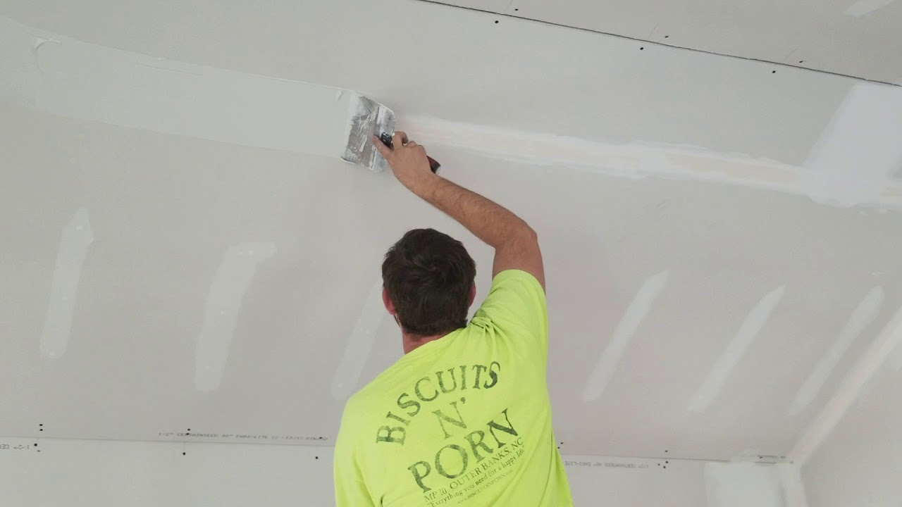 Diy finishing a tape joint YouTube