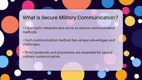 What Is Secure Military Communication? - Tactical Warfare Experts