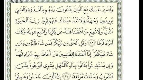 سورة الكهف من الاية 28 إلى 30 بصوت الحصري والعفاسي (8)