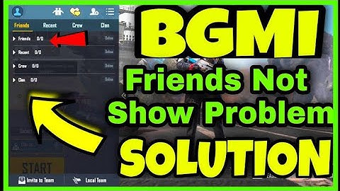 BGMI NEW FRIEND LIST GLITCH | HOW FIX FRIEND LIST ISSUE| Login error | @BattlegroundsMobile_IN