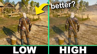 The Witcher 3 Switch LOW vs HIGH Settings Comparison (Surprising Outcome)