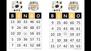 100 New Year Unique Bingo Cards, Instant Printable Fun, NYE Party Game Pdf Download Adults & Kids