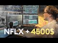 NFLX +6% VSA. Торгует трейдер.