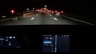 V10 Tesla Model X Autopilot Test Loop After Dark (Highway) - 2019.32.12.2 by Greg's Tesla 277 views 4 years ago 6 minutes, 13 seconds