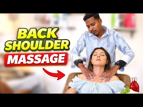 Relaxing Back and Shoulder Massage with Oil 💆♂️ Stress Relief