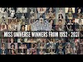 MISS UNIVERSE WINNERS (1952 to 2021)