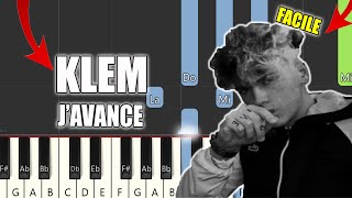 Klem - J'avance | Vidéo Piano Tutoriel Facile Instrumental RAP (Piano Facile France)