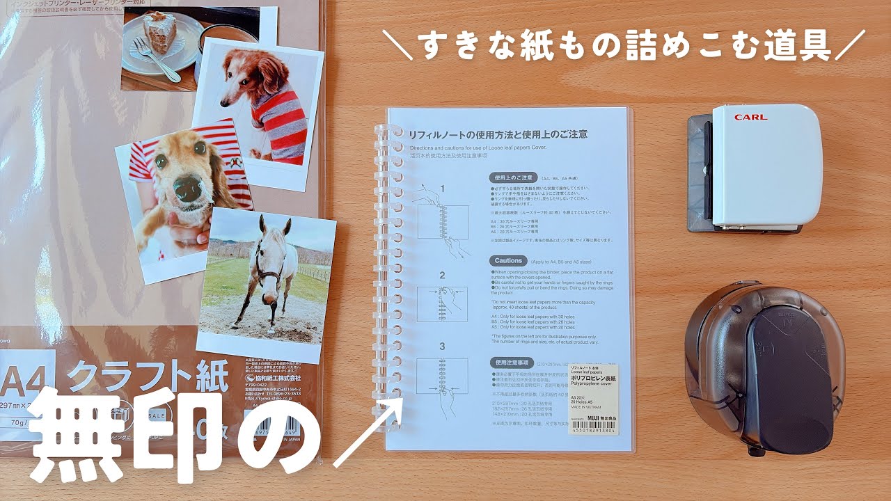 【無印良品】リフィルノートで手帳づくり｜DAISOかわいい紙もの｜文房具｜手帳タイムVlog ☕️🐴