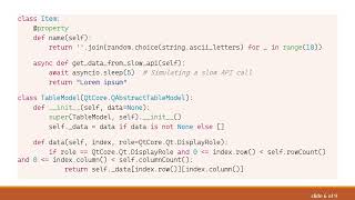 How To Add Async Data To Qtableview With Pyqt5 Without Blocking The Ui
