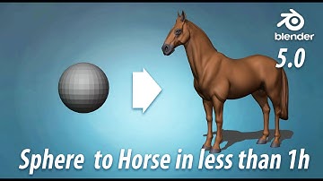 Sculpting a horse in Blender 5.0
