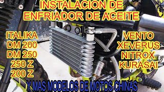 🔥ADAPTACIÓN DE ENFRIADOR DE ACEITE ITALIKA DM 200, DM 250, XEVERUS 250, NITROX Y MAS MOTOS CHINAS🔥