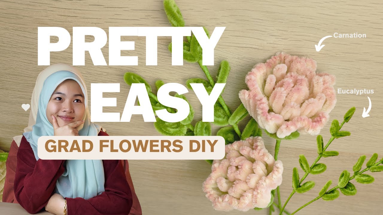BEST PROVED! EASIEST CARNATION AND EUCALYPTUS PIPE CLEANER  TUTORIAL (YOU MUST TRY)