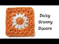 Daisy Granny Square Pattern for Beginners (Crochet Motif)
