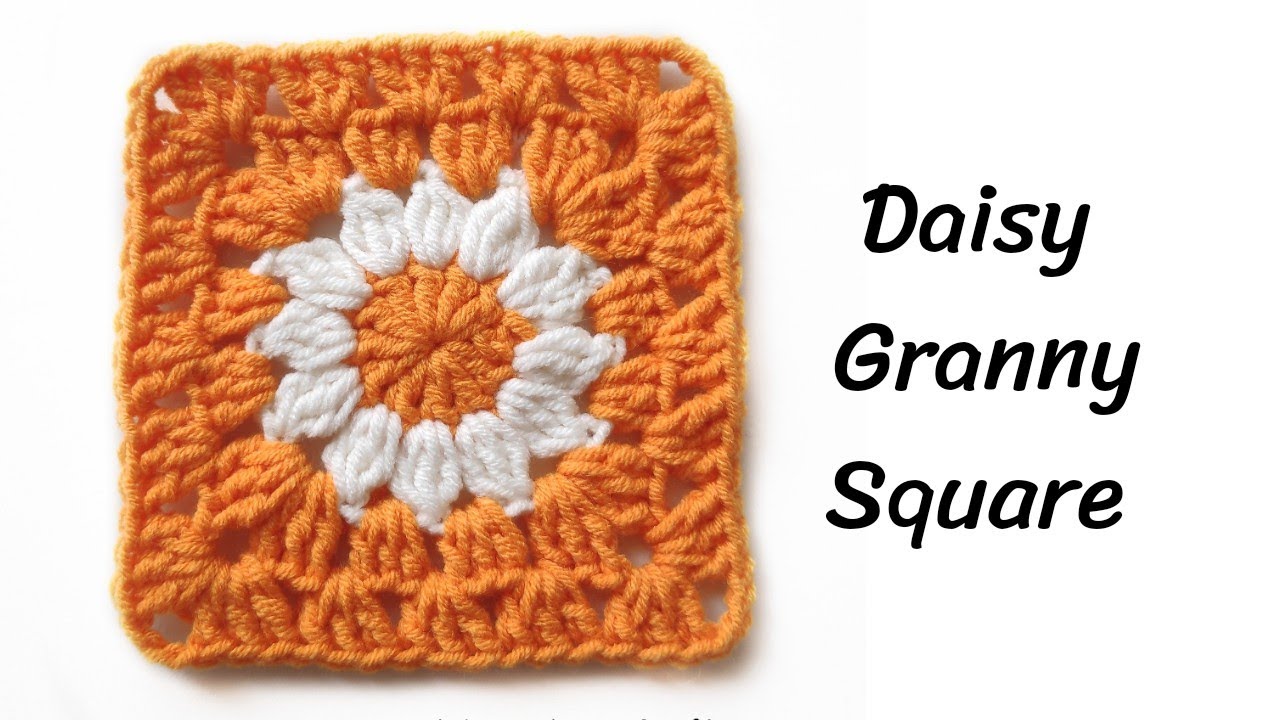 Dainty Daisy Granny Square, How To Crochet a Daisy Granny Square 
