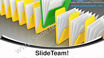 Green Folder Between Yellow Folder Business PowerPoint Templates ppt Themes 1012 Slides Backgrounds