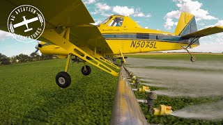 Ride Along with Ag Pilot Crop Duster as He Sprays a Field Start to Finish in an Air Tractor 502 POV