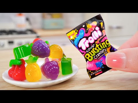 Diy Miniature Trolli Fruit Gummy Ideas | Satisfying Tiny Food x Candy Party | Miniature Cooking