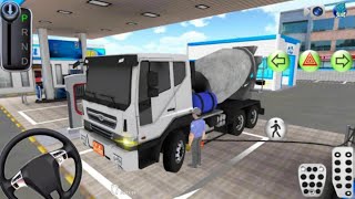New Construction Cement Mixer Truck Driver - 3D Driving Class - Car Game Android Gameplay