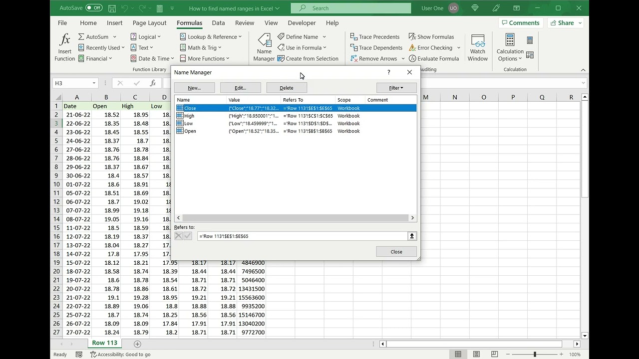 How To Find Named Ranges In Excel YouTube How To Find Named Ranges In Excel YouTube