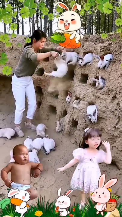 Cute Rabbit AI generated #shorts #video #viral