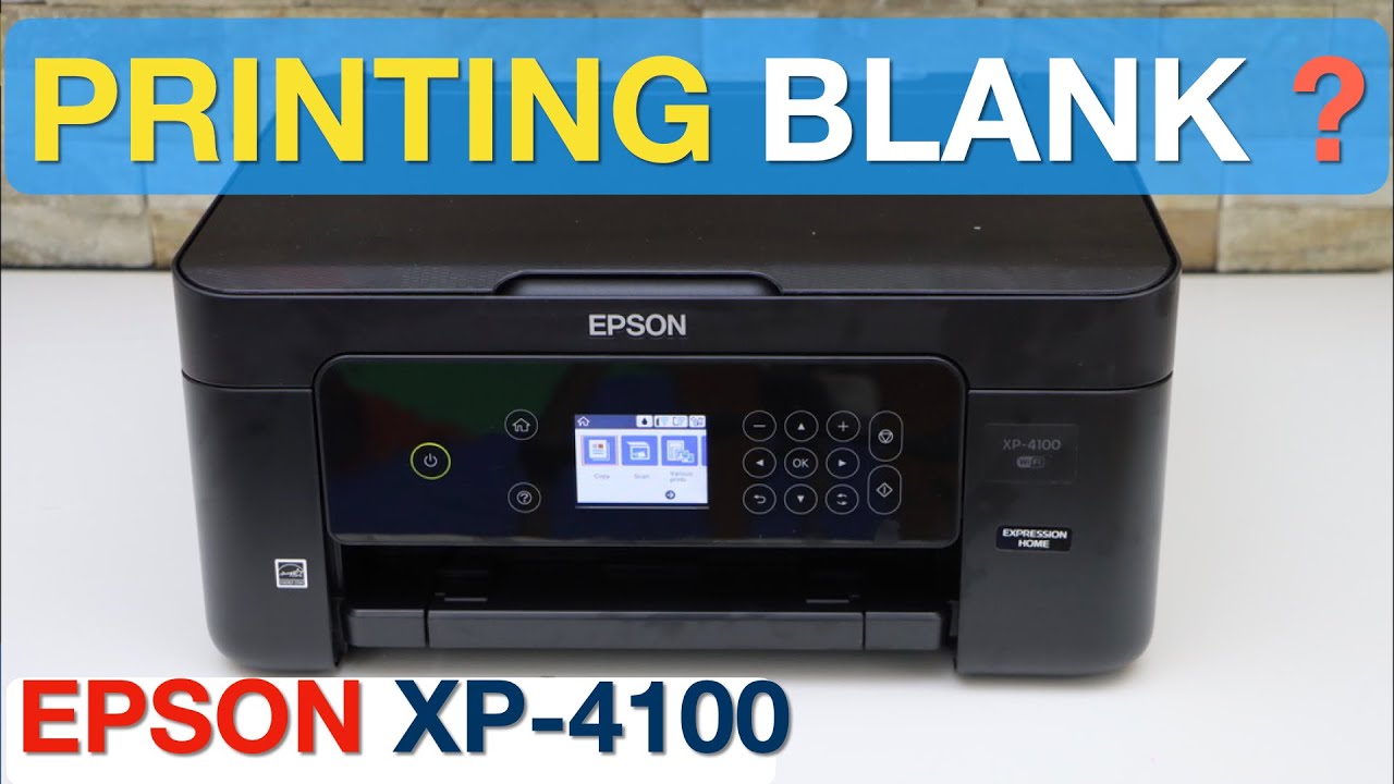 låg locker Tillid Epson XP 4100 Printing Blank Pages? - YouTube