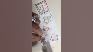 TIP: Double layered stenciling with pin shaped flowers#stencilart #mycardart