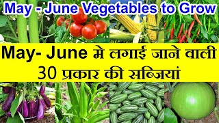 मई/May के महीने में उगाई जाने वाली सब्जियां | May Me Lagane Wali sabjiyan| May Month Vegetables