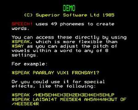 BBC MICRO Speech