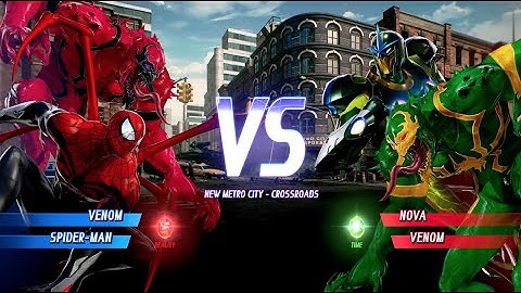 MARVEL VS. CAPCOM: INFINITE Red Anit-Venom and Superior Spider-Man vs Green NOVA and G Anit-Venon