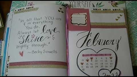 February 2021 Bullet journal set up and flip through