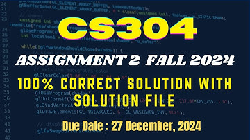 Cs304 Assignment 2 Solution Fall 2024 || Cs304 Complete Assignment 2 Solution || By ART