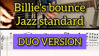 BILLIE'S BOUNCE/Ben-T-Zik Guitar jazz duo tutorial #12 + SCORE/TAB (Cool guitar walking bass lines!) chords