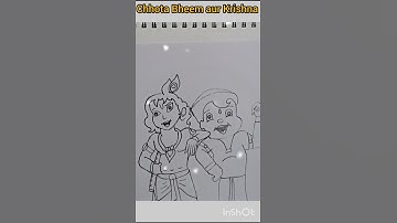 Chhota Bheem aur Krishna drawing|#drawing #sketch #ChhotaBheemaurKrishna#shorts